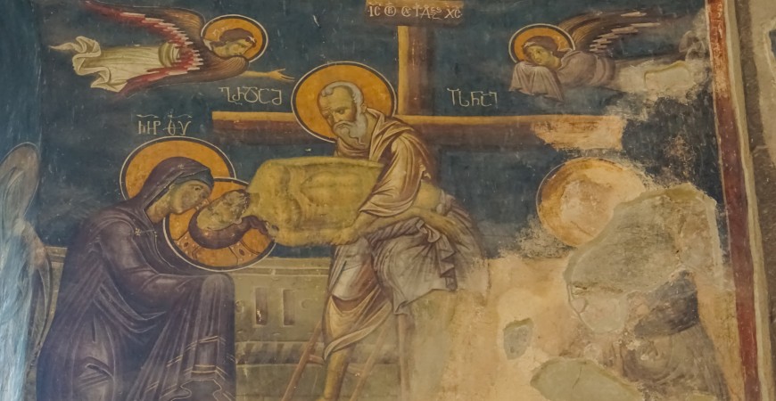 Pogorârea de pe Cruce, Mănăstirea Safara, Georgia (Biserica Sf. Sava), frescă de sec. XIV
