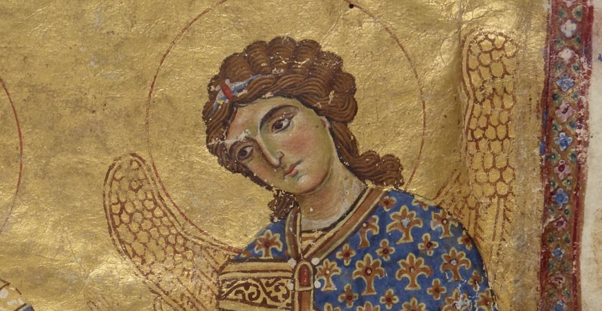 Sf. Arhanghel Mihail in mss. Coislin. gr. 79, f. 10 (fragm.)
