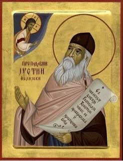 icoana Sfântului Iustin, noul teolog